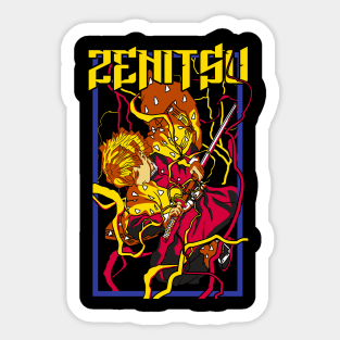 Demon Slayer Zenitsu Thunder Breathing Art Sticker